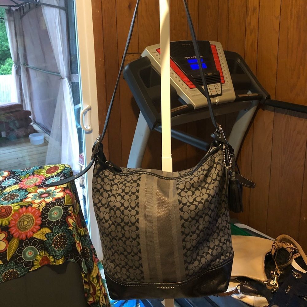 Coach Duffel Legacy Striped Handbag